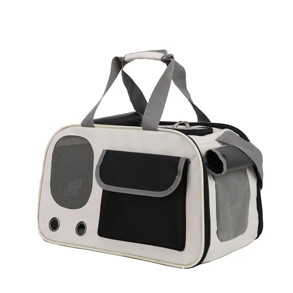 Tote & Shoulder Convertible Carrier, black mesh - Petlland private label sourcing