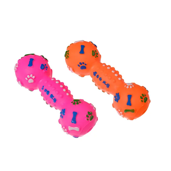 Vinyl Squeaky Novelty Toy, pink and orange - Petlland private label sourcing