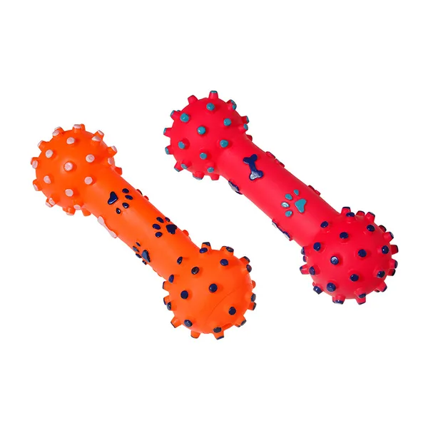Vinyl Squeaky Novelty Toy, orange and red - Petlland private label sourcing