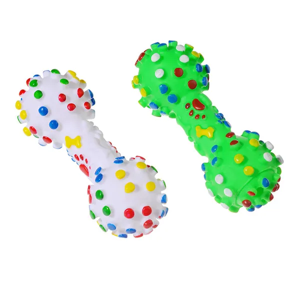 Vinyl Squeaky Novelty Toy, white and green - Petlland private label sourcing