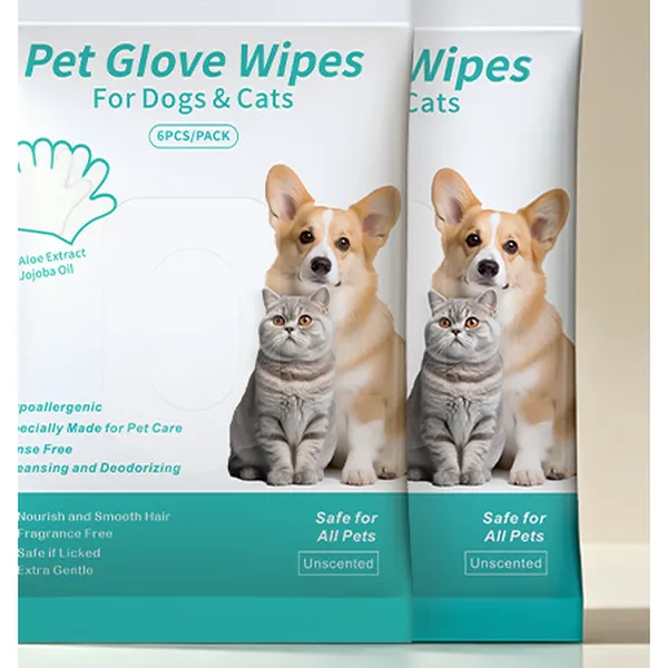 Waterless Foam & Dry Bath Glove, two pouches - Petlland private label sourcing