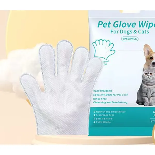 Waterless Foam & Dry Bath Glove, 60 gsm glove - Petlland private label sourcing