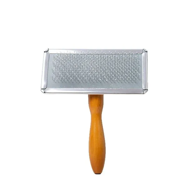 Wooden-Handle Professional Pin Brush, medium - Petlland private label sourcing