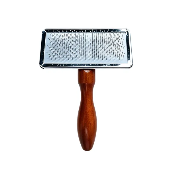 Wooden-Handle Professional Pin Brush, rosewood handle - Petlland private label sourcing